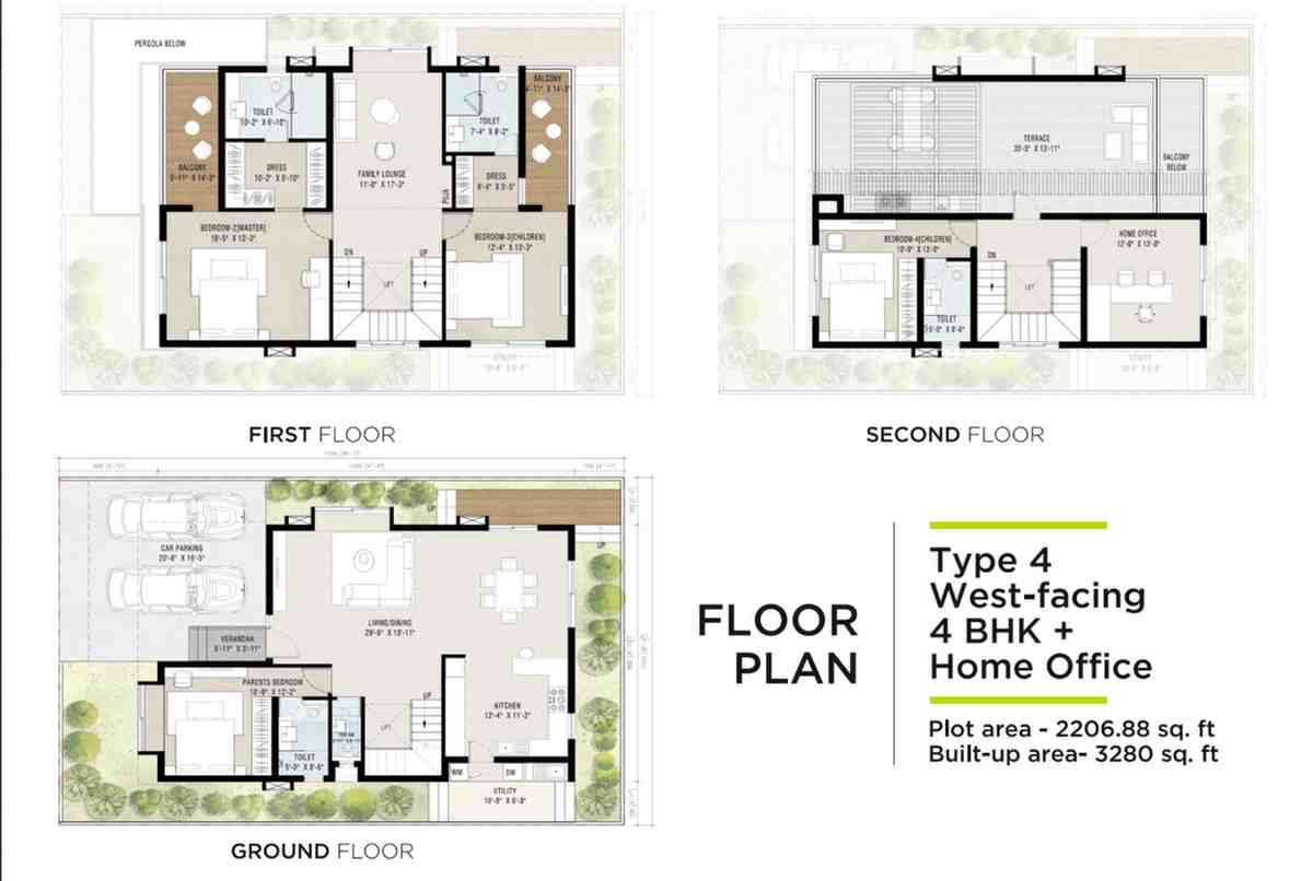 5BHK - 3280 sq. ft floor plan